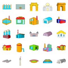 Form icons set, cartoon style