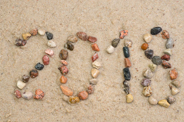 pebble 2018 on sand selective focus