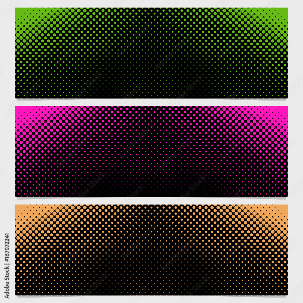 Poster halftone dot pattern banner design from - vector illustration from circles in varying sizes