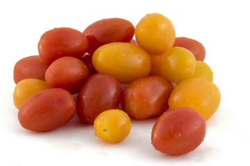 Cherry tomatoes isolated on white background photo. Beautiful picture, background, wallpaper