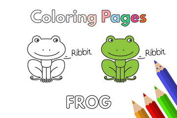 Cartoon Frog Coloring Book