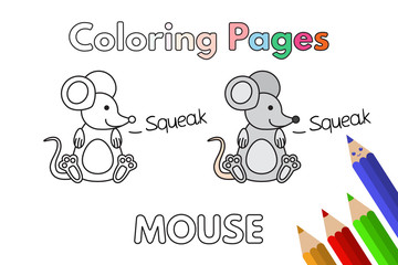 Cartoon Mouse Coloring Book