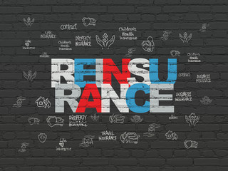 Insurance concept: Reinsurance on wall background