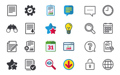 Document icons. Download file and checkbox.