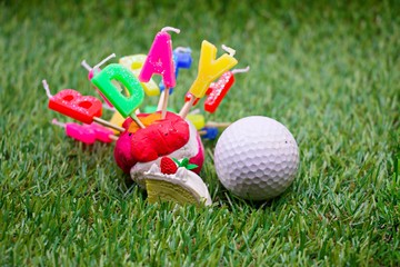 Happy birthday to golfer