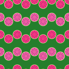 Watermelon slice pattern seamless background. Tropical fruits. Textile rapport.