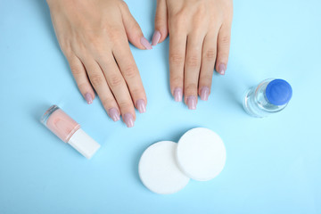 Female hands with manicure