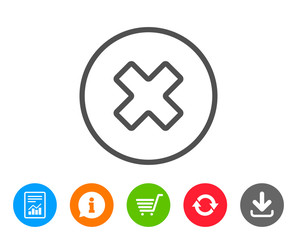 Delete line icon. Remove sign.