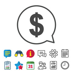 Dollar sign icon. USD currency symbol.