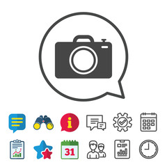 Photo camera sign icon. Photo symbol.