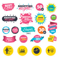 Diagram graph Pie chart. Presentation billboard.