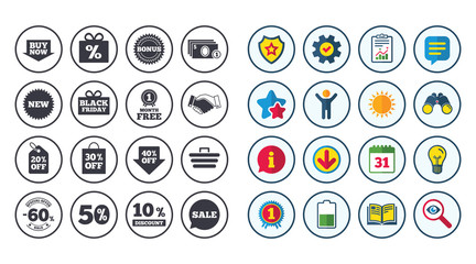 Set of Shopping, Sale and Discounts icons.