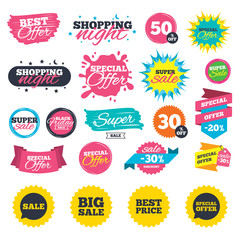 Sale icons. Special offer speech bubbles symbols.