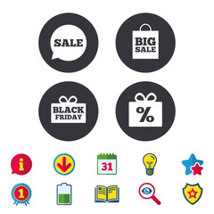 Fototapeta premium Sale speech bubble icon. Black friday symbol.