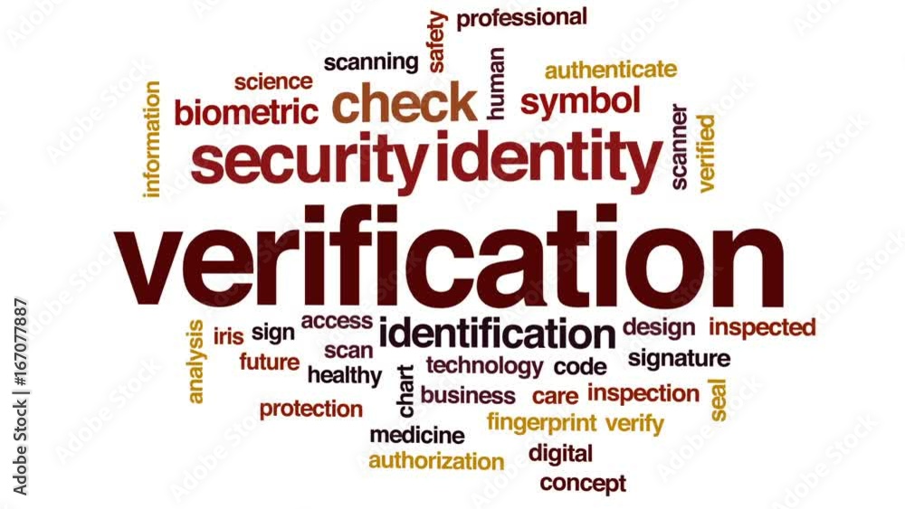 Poster verification animated word cloud, text design animation.