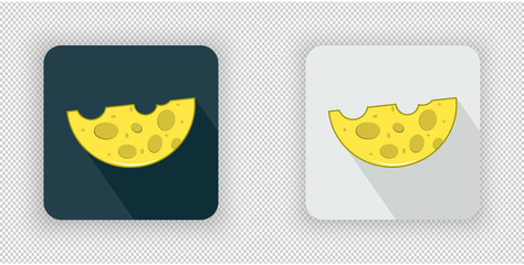 Yellow semicircular cheese icon