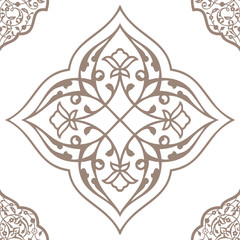 Oriental seamless pattern of mandalas.