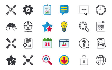 Fototapeta premium Teamwork icons. Helping Hands symbols.