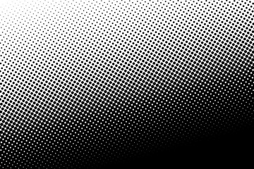 Gradient halftone dots background. Pop art template. Black and white newspaper texture. Vector illustration - 167078840