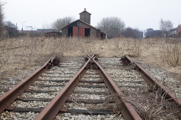 Fototapeta na wymiar Abandoned railway