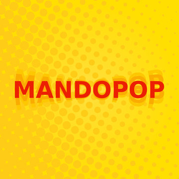 Poster for a Mandopop music. Pop art style. Vector illustration.