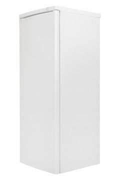 White refrigerator isolated on white background