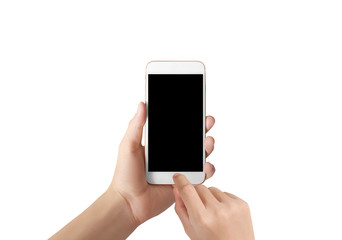 Touch screen smartphone in hand