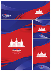 Obraz na płótnie Canvas Abstract Cambodia Flag Background
