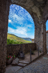 Landscape of ancient medieval village in Italy