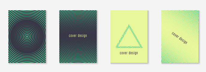 Minimal trendy covers. Vector halftone gradients. Geometric future template for flyer, poster, brochure and invitation. Minimalistic colorful cover. Set of EPS 10 illustration.