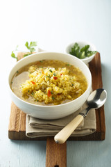 Lentil soup with vegetables