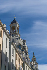 Fototapeta na wymiar View to the Dresdner Frauenkirche, Germany, Europe
