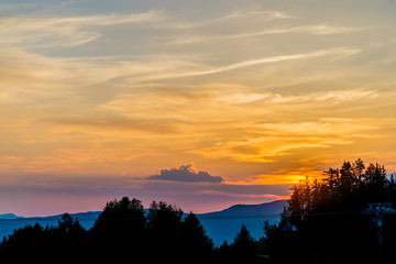 Coucher de soleil depuis le Fornelet (Montalbert)