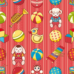 Child toy seamless pattern. Design element for postcard, banner, flyer