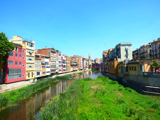 Colorful and picturesque old town in Spain