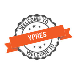 Obraz premium Welcome to Ypres stamp illustration