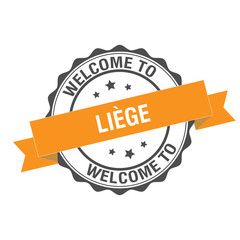 Welcome to Liege stamp illustration