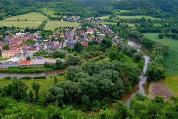 Obraz premium Die Saale von oben