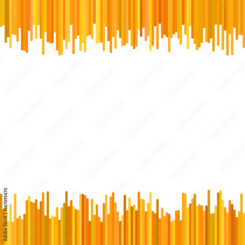 Poster abstract background from rounded vertical rounded stripes in orange tones - vector design