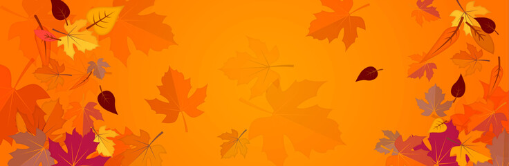 Banner on the autumn theme