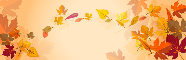 Banner on the autumn theme