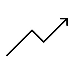 Growing business graph line icon. Vector illustration