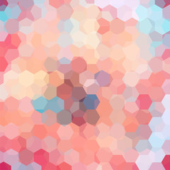 Fototapeta na wymiar Background made of orange hexagons. Square composition with geometric shapes. Eps 10