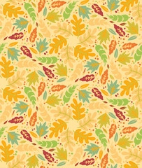 Repeated seamless autumn pattern