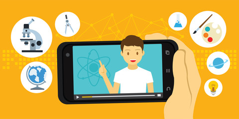 tutorial and elearning education video via mobile smartphone