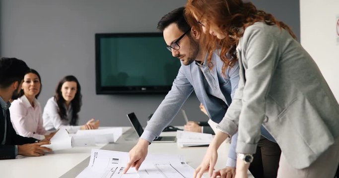 Business people day at modern business office