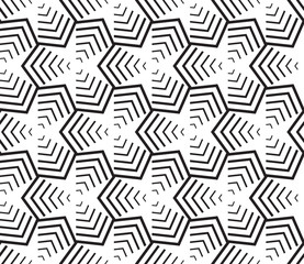 Seamless black and white geometric pattern