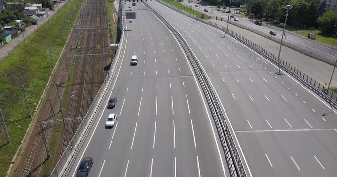 Airplane view of highway