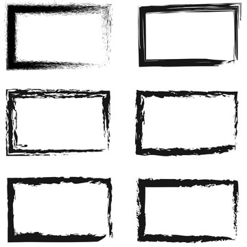 Set of abstract frames for photos or pictures