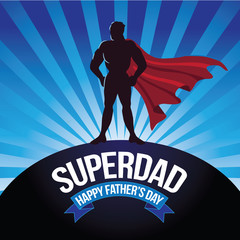 
Happy Fathers Day design with super dad. EPS 10 vector.